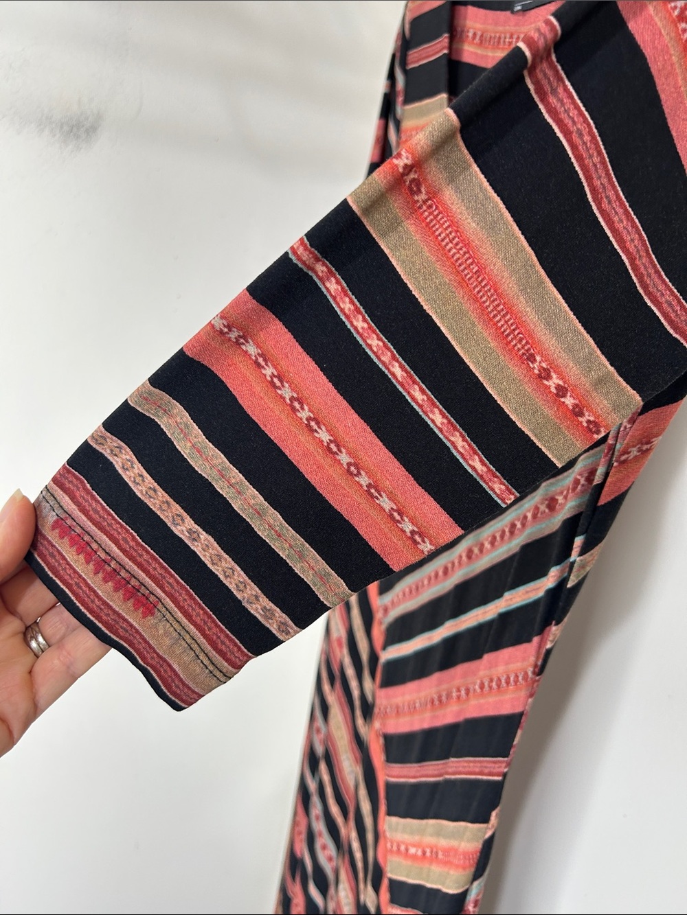 PERUVIAN CONNECTION Monserrato Colorful Maxi Stretch Jersey Size XS - Picture 8 of 16
